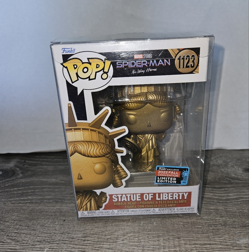 Funko Pop Spiderman: No Way Home Gold Limited Edition Statue of Liberty w/Shield